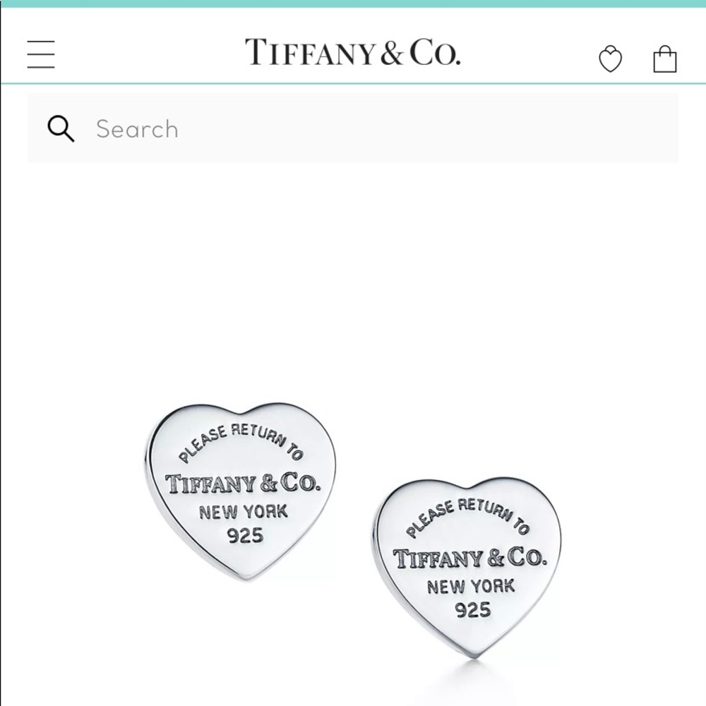 *AUTHENTIC Tiffany & Co. Heart Tag Stud Earrings